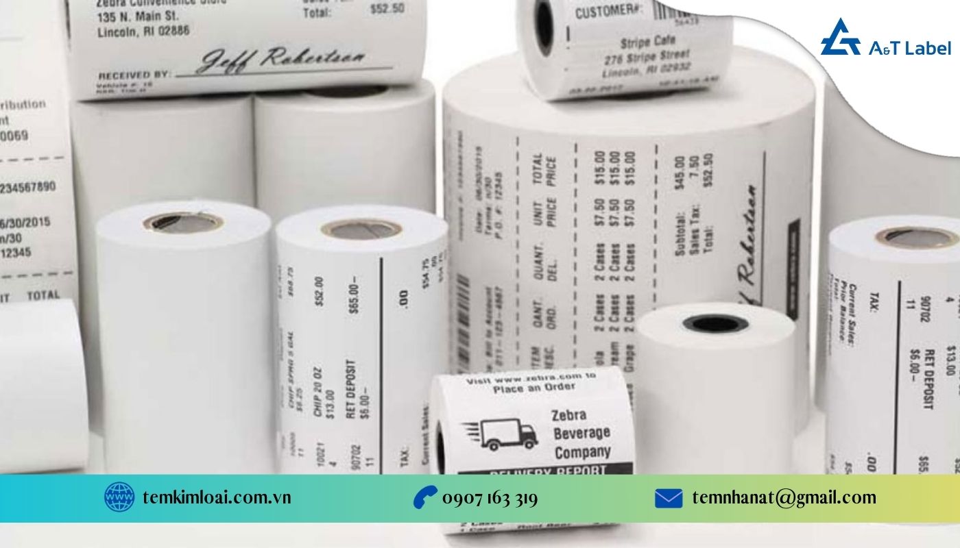 Giấy cảm nhiệt được in bill sử dụng rộng rãi trong kinh doanh
