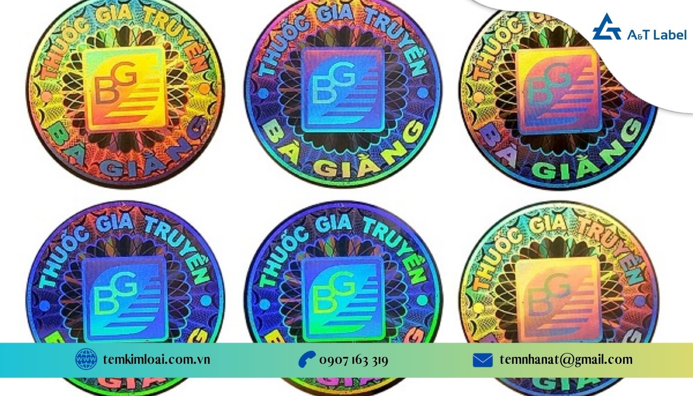 Mẫu tem chống hàng giả Hologram công nghệ mới (3D)
