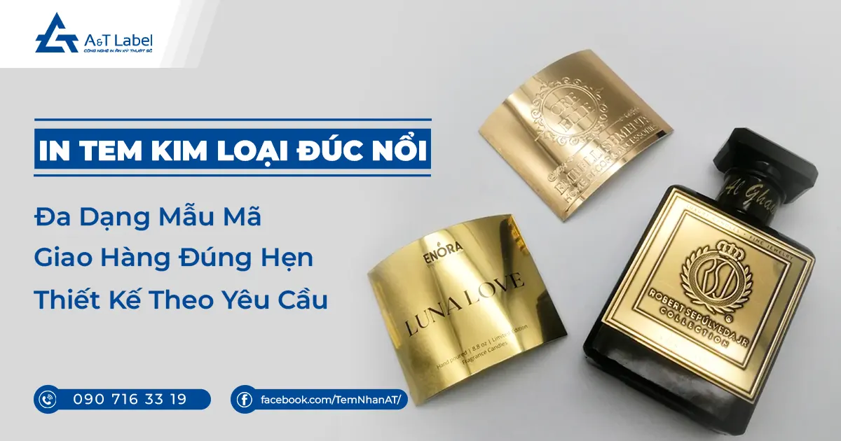 In tem kim loại đúc nổi chất lượng, giá rẻ, thiết kế theo yêu cầu