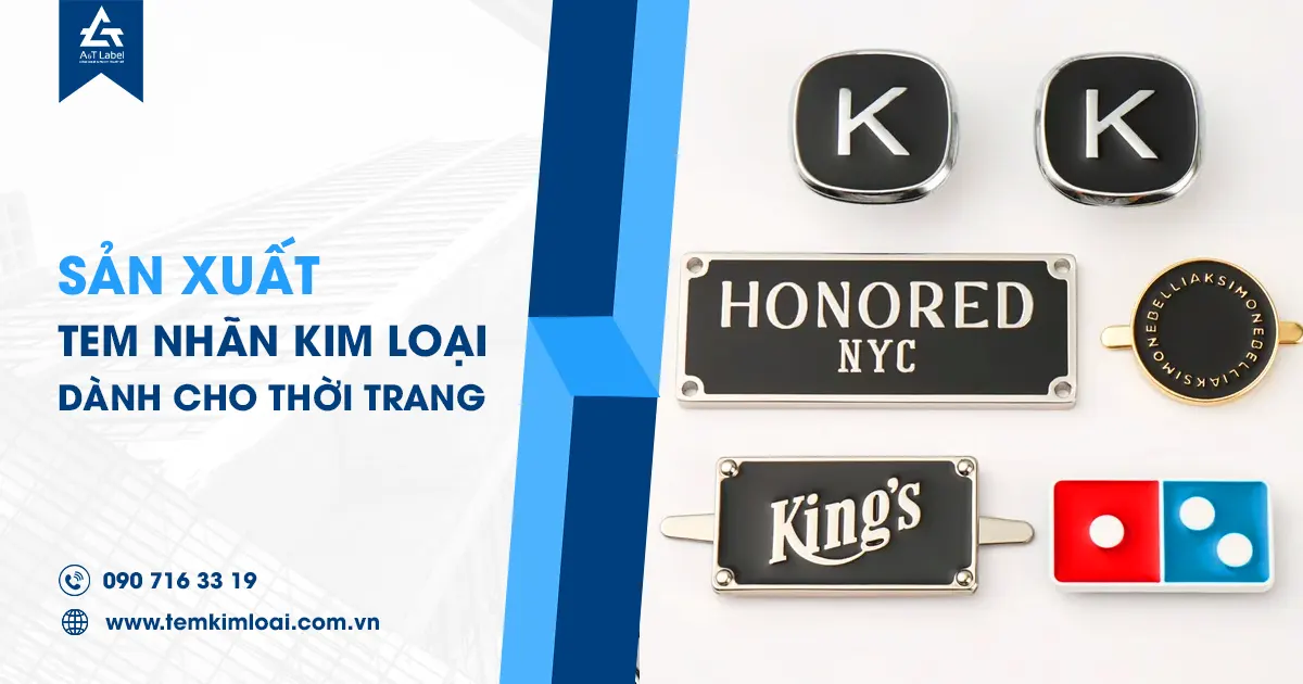 Sản xuất tem nhãn gắn quần áo bằng kim loại