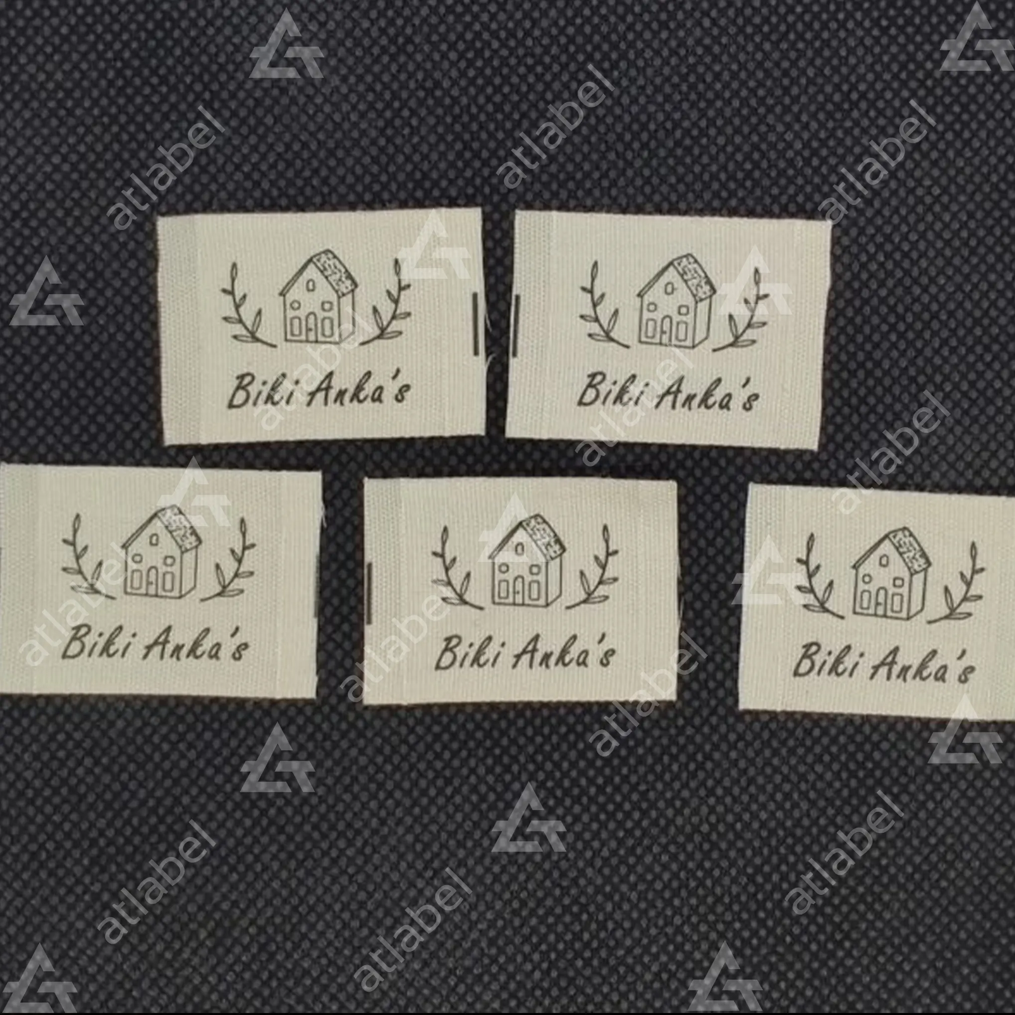 Tem nhãn mác quần áo thời trang bằng cotton