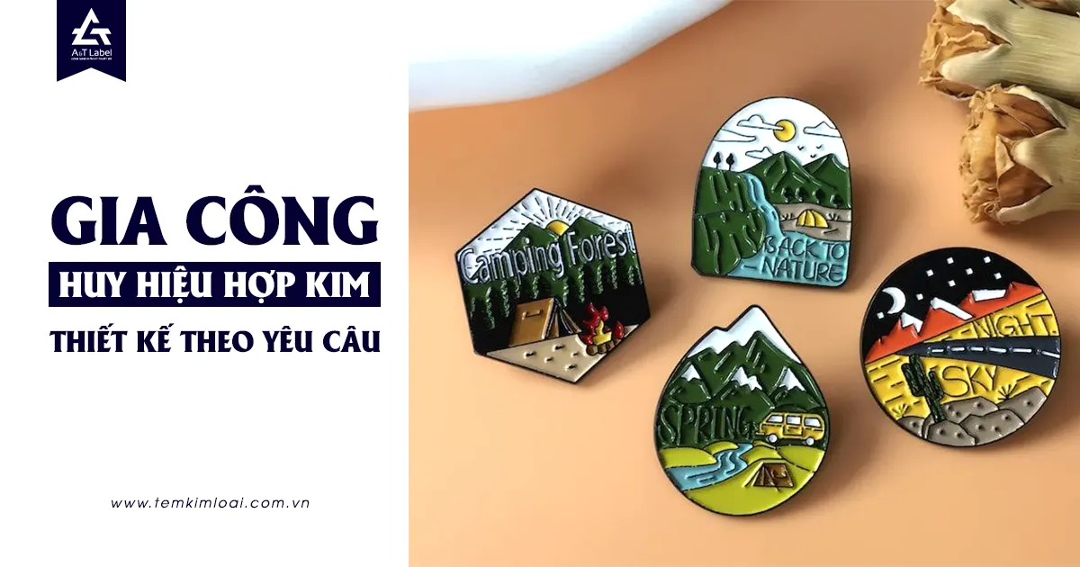 huy hiệu cài áo hợp kim at label