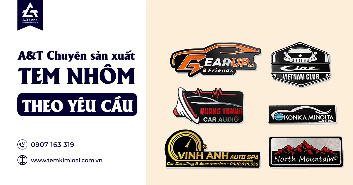In tem nhôm tphcm giá tốt, nhận thiết kế theo yêu cầu